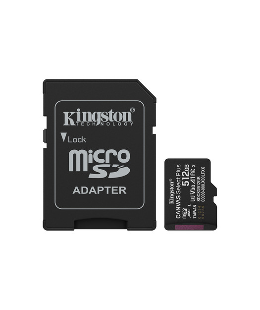 512GB microSDXC Canvas Select Plus Gen3 150MB/s A1 Card + Adapter